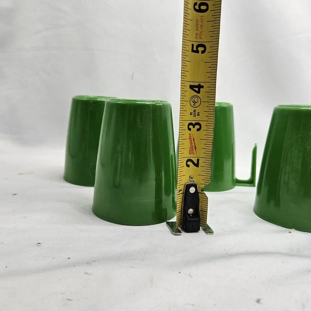 4-pc  Vintage Avocado Green‎ stackable Camping Cups With Handles